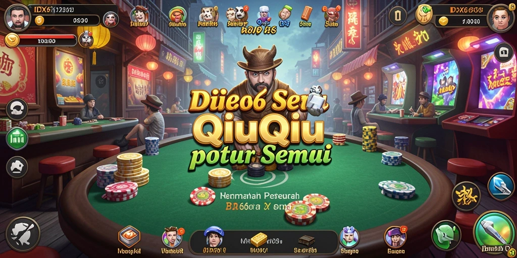 Tampilan permainan QiuQiu yang seru dan menantang.