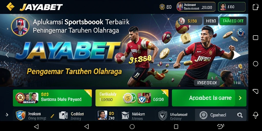 Tampilan antarmuka JAYABET saat pengguna melakukan taruhan olahraga.