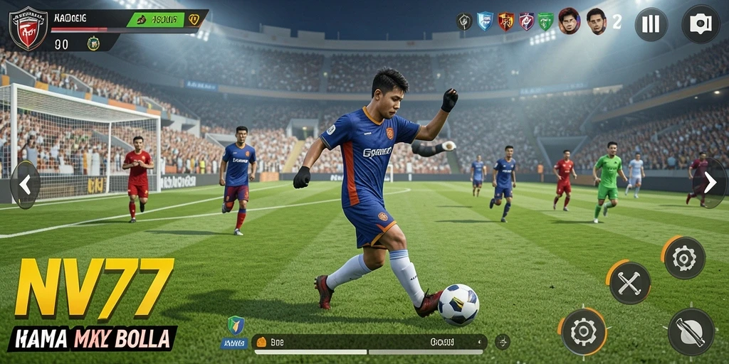 Gameplay menarik di NV77 dengan aksi sepak bola seru.