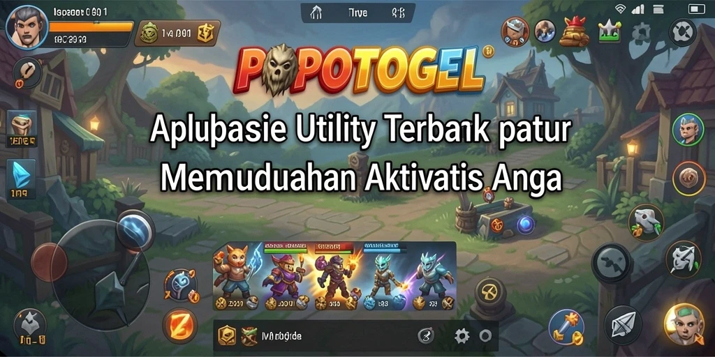 Tampilan utama aplikasi POPOTOGEL yang menampilkan fitur utama dan antarmuka pengguna.