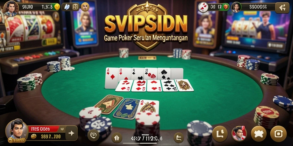 Tampilan menarik dari gameplay poker di SVIPSIDN.