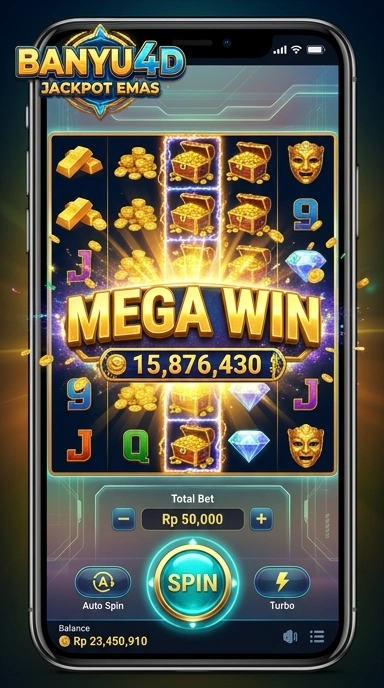 Tampilan layar utama aplikasi banyu4d.
